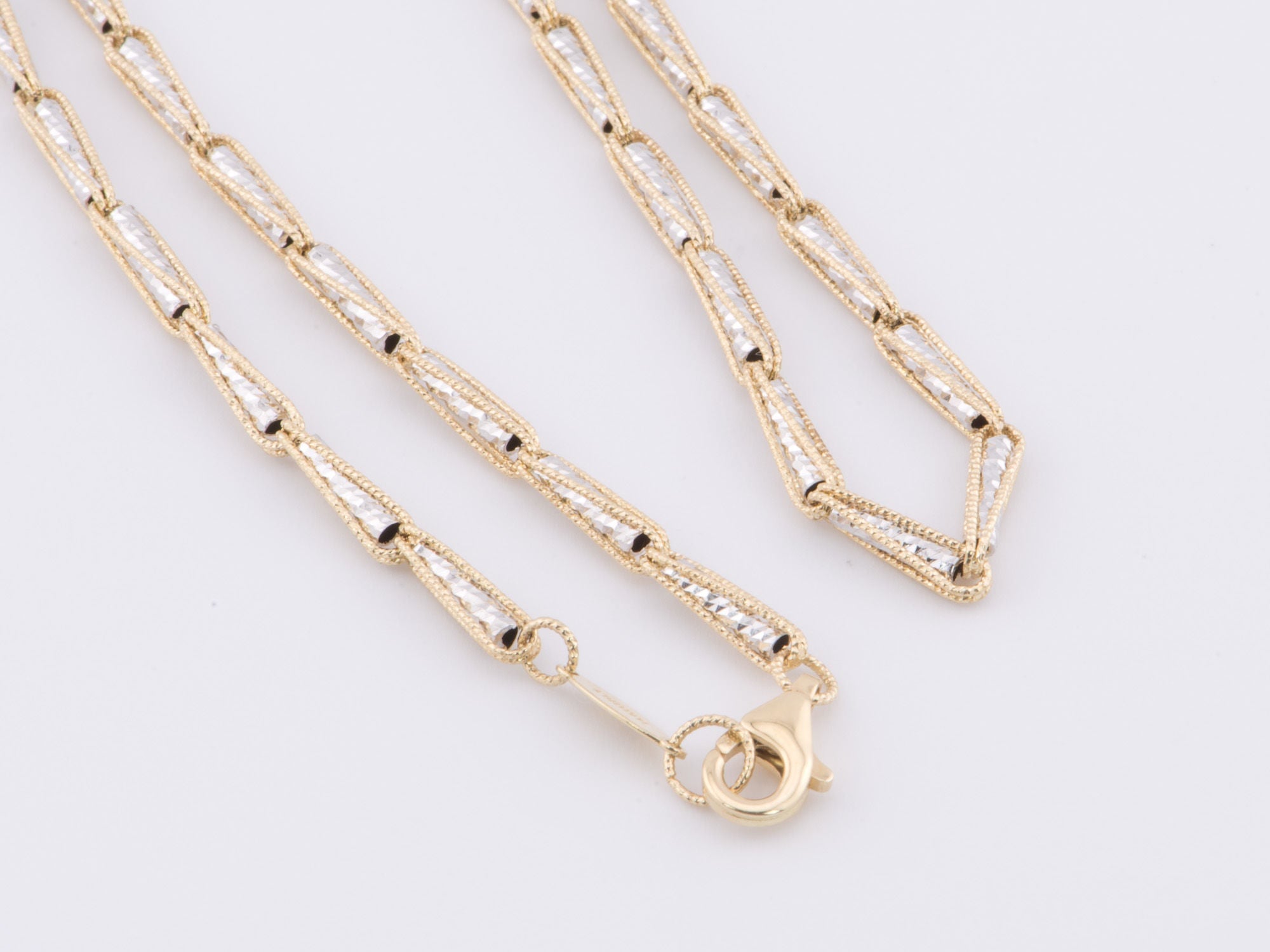 Dot and Dash 18K Gold Specialty Necklace Chain 17.5 R4182 - Jo Dane