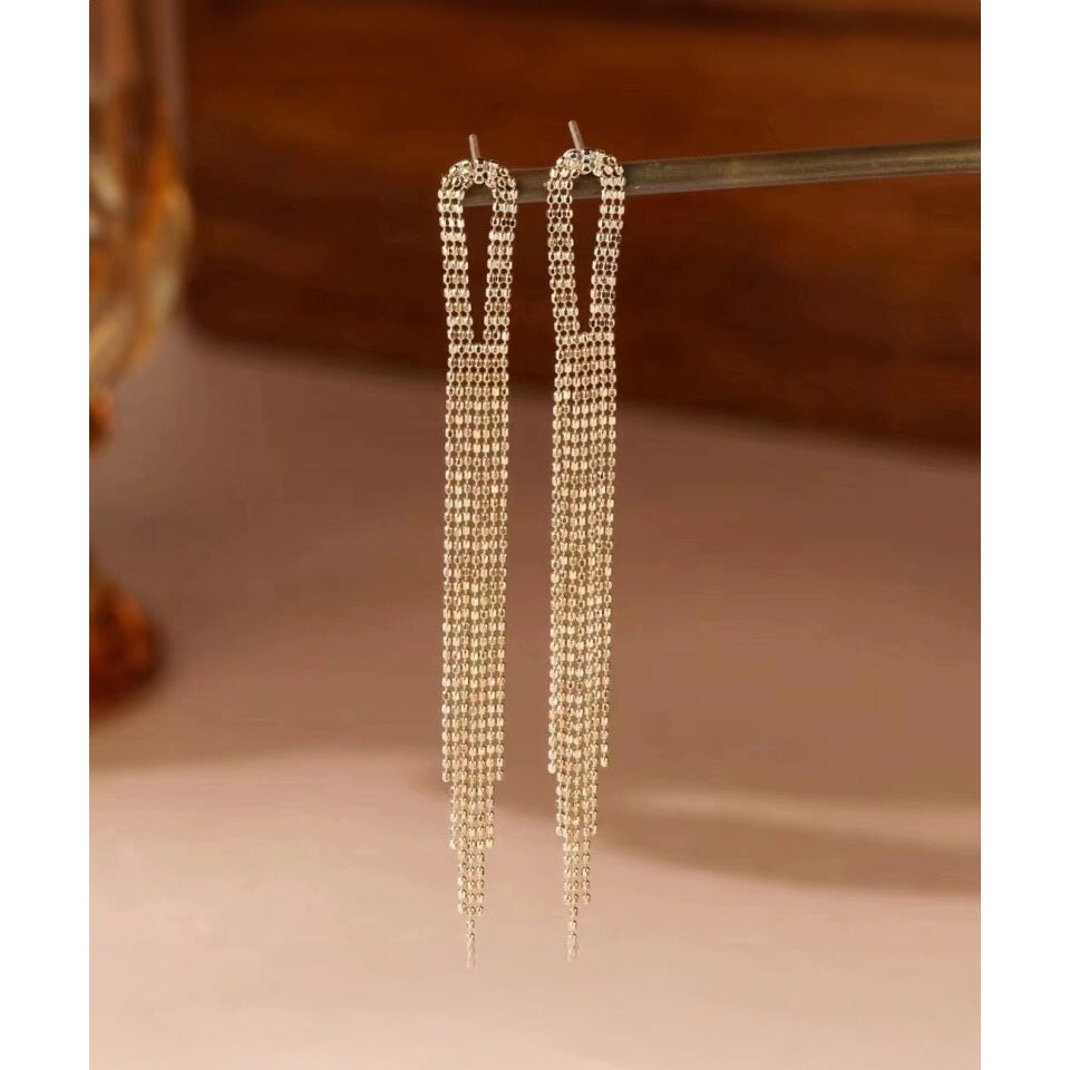 Designer Full Stones Round Shape Long Fashion Earrings ⋆ RAE Trends