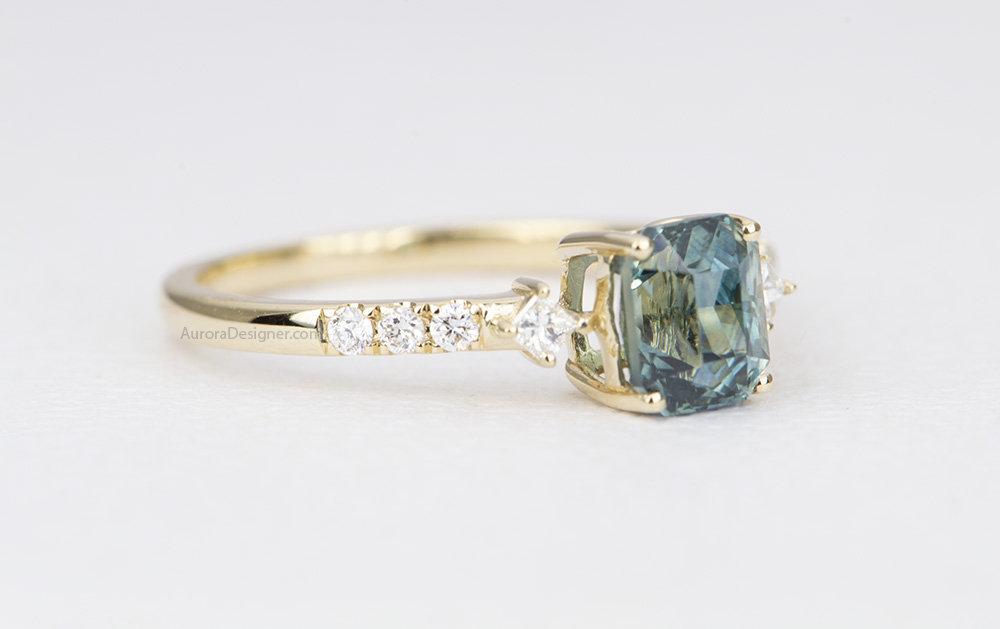 Montana Sapphire and Gold Ring - Omega Tension | Alara Jewelry