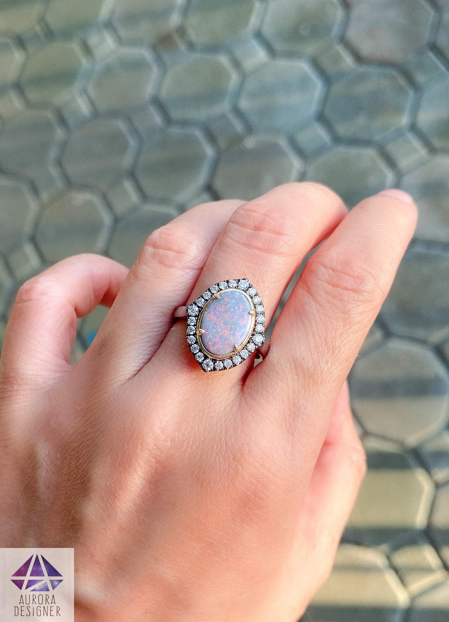 Aurora hot sale opal ring