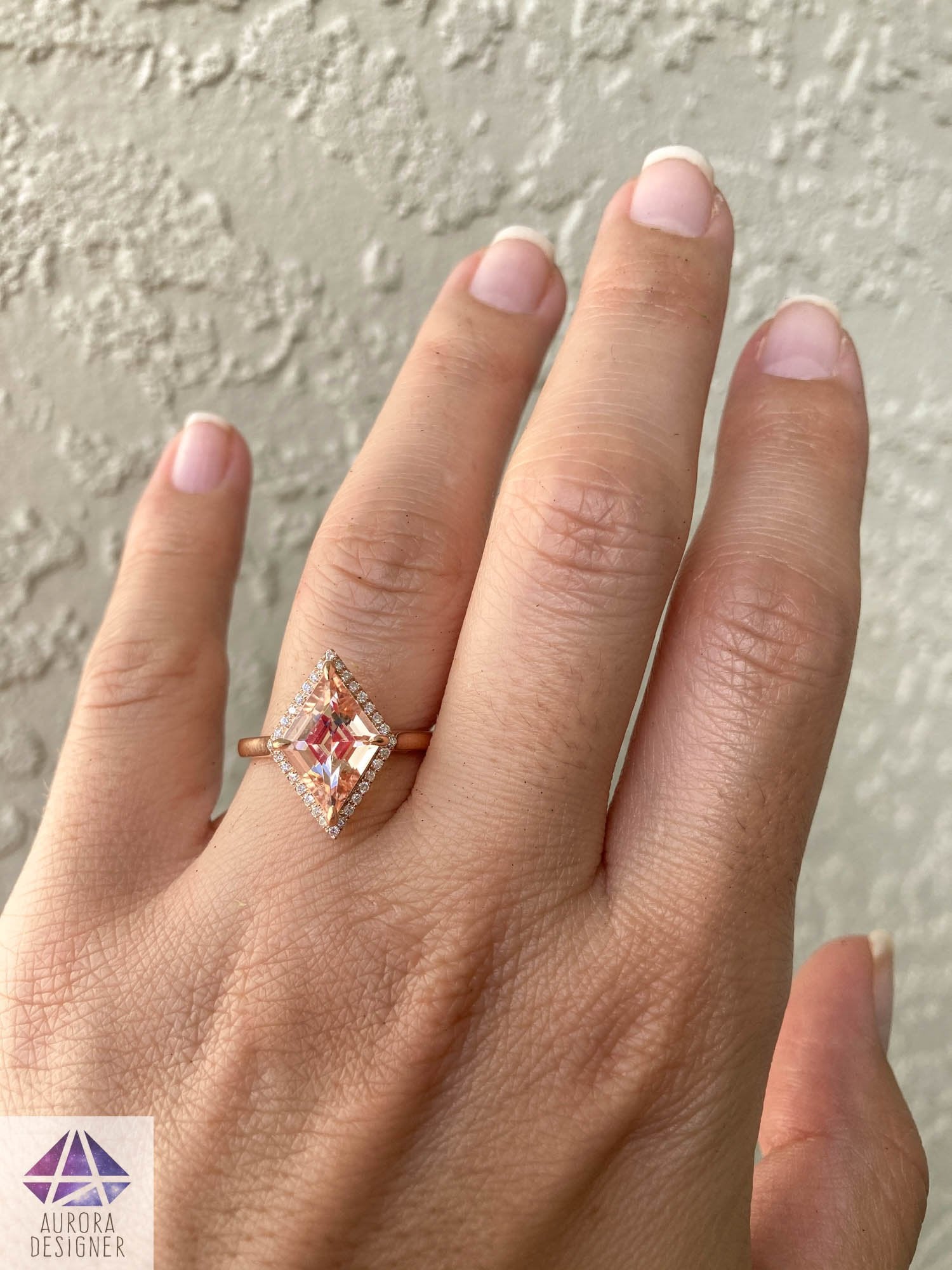 Design morganite sales engagement ring