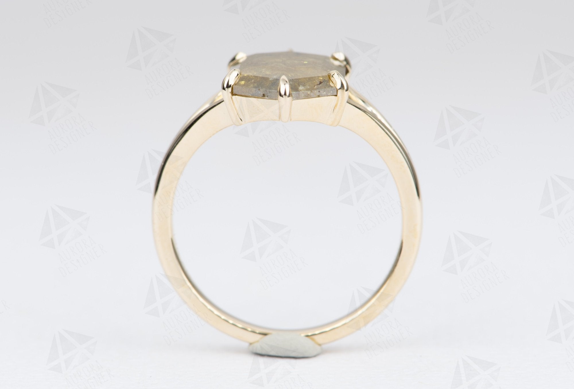 Blanca Monrós Gómez Black Diamond Aura Engagement Ring in Yellow Gold, Size 5 | Catbird