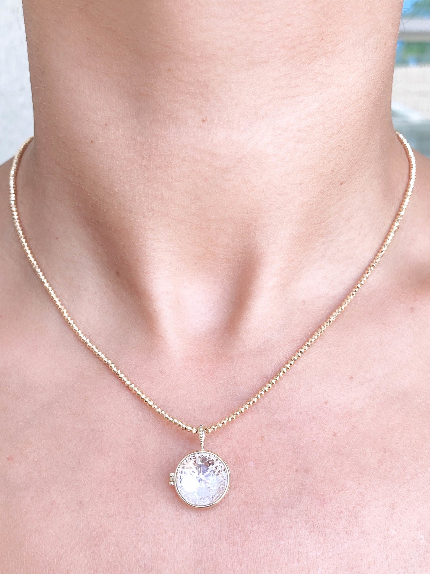 Small Birthstone Shaker Necklace