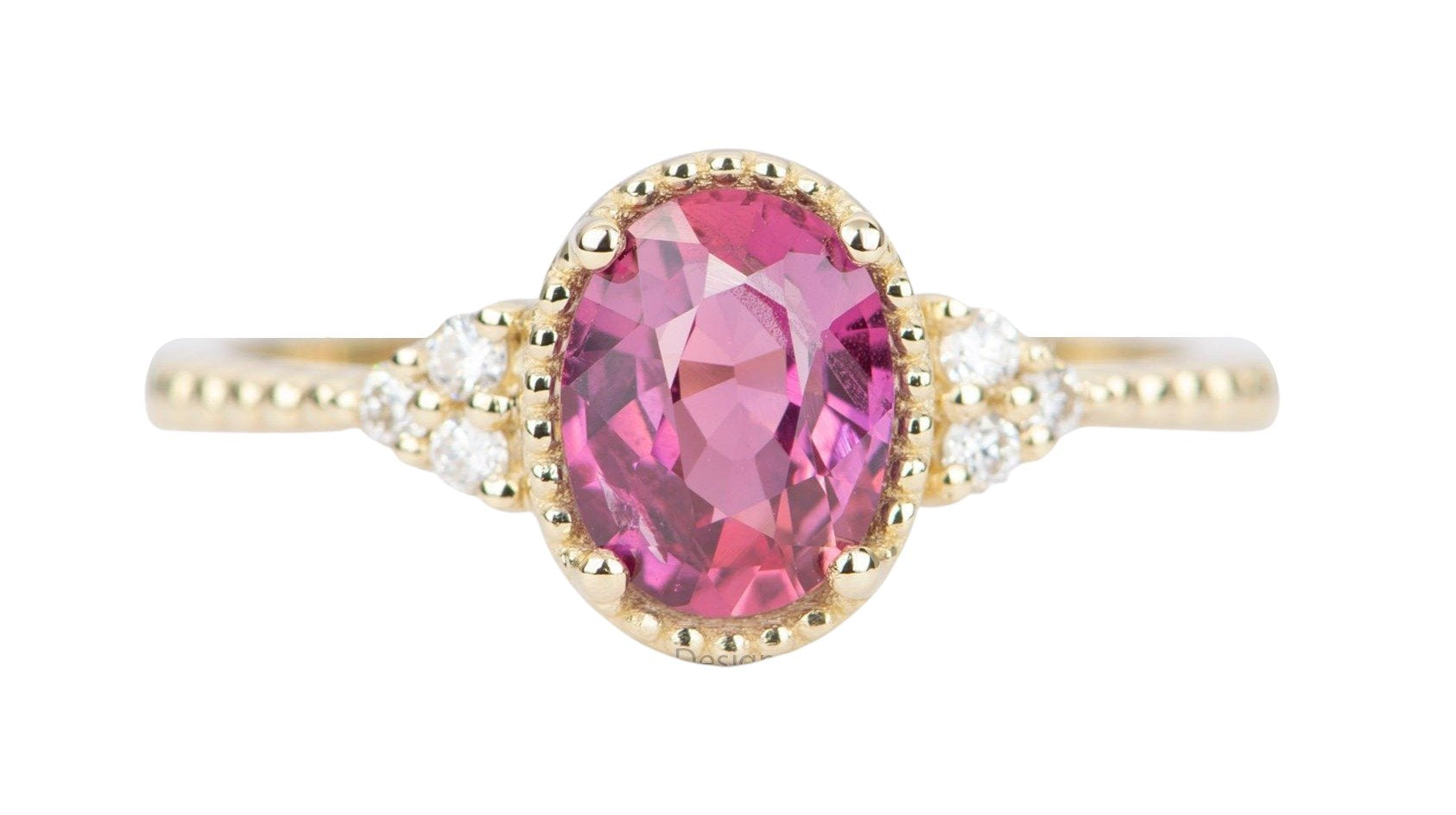 Pink Sapphire & Diamond Ombré Bangle Set in 14 KT. Gold | KC Design | Diamond Vault of Troy
