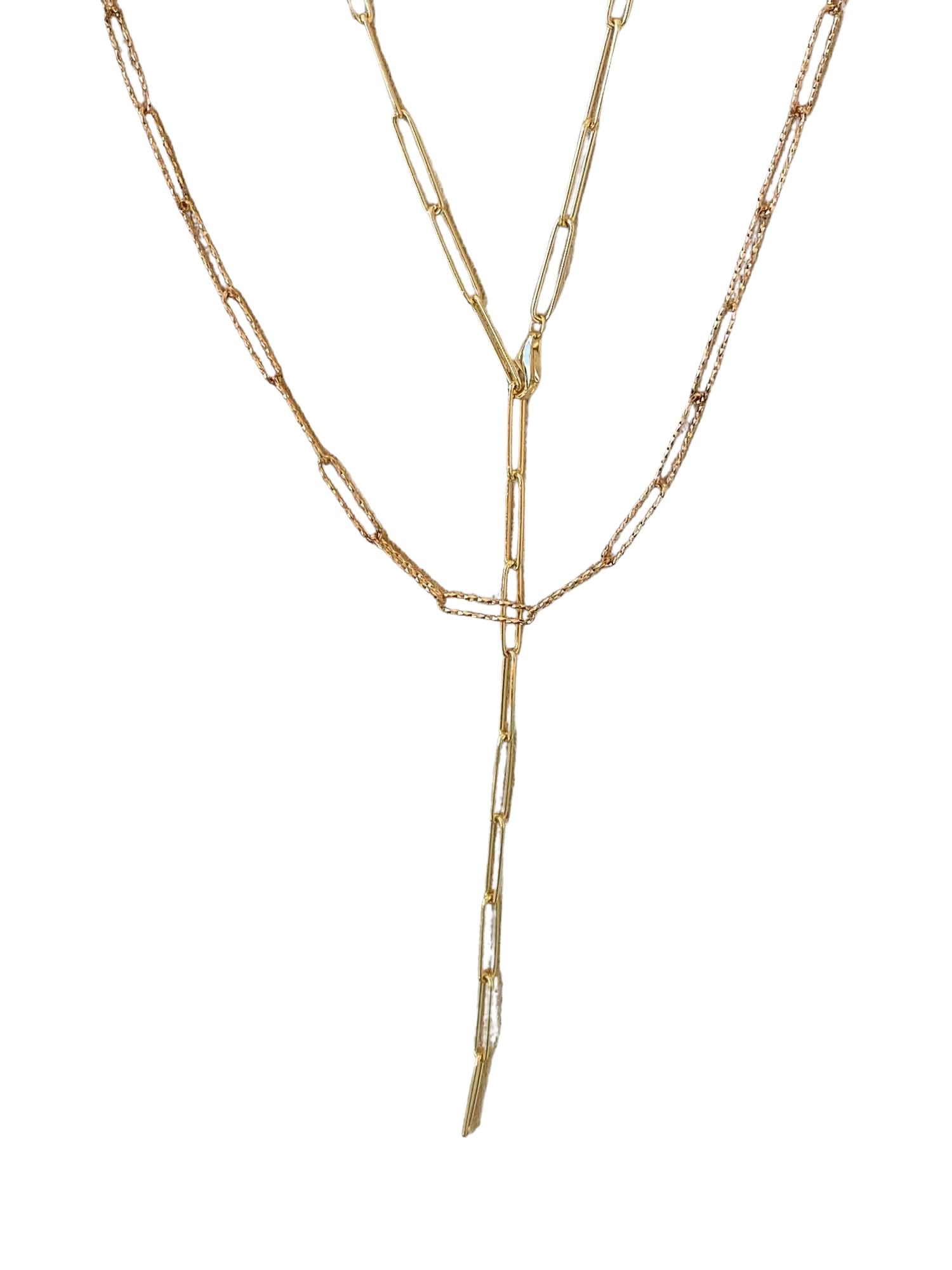 Aurora Designer - 14K Gold Necklace Chain Adjustable Length with