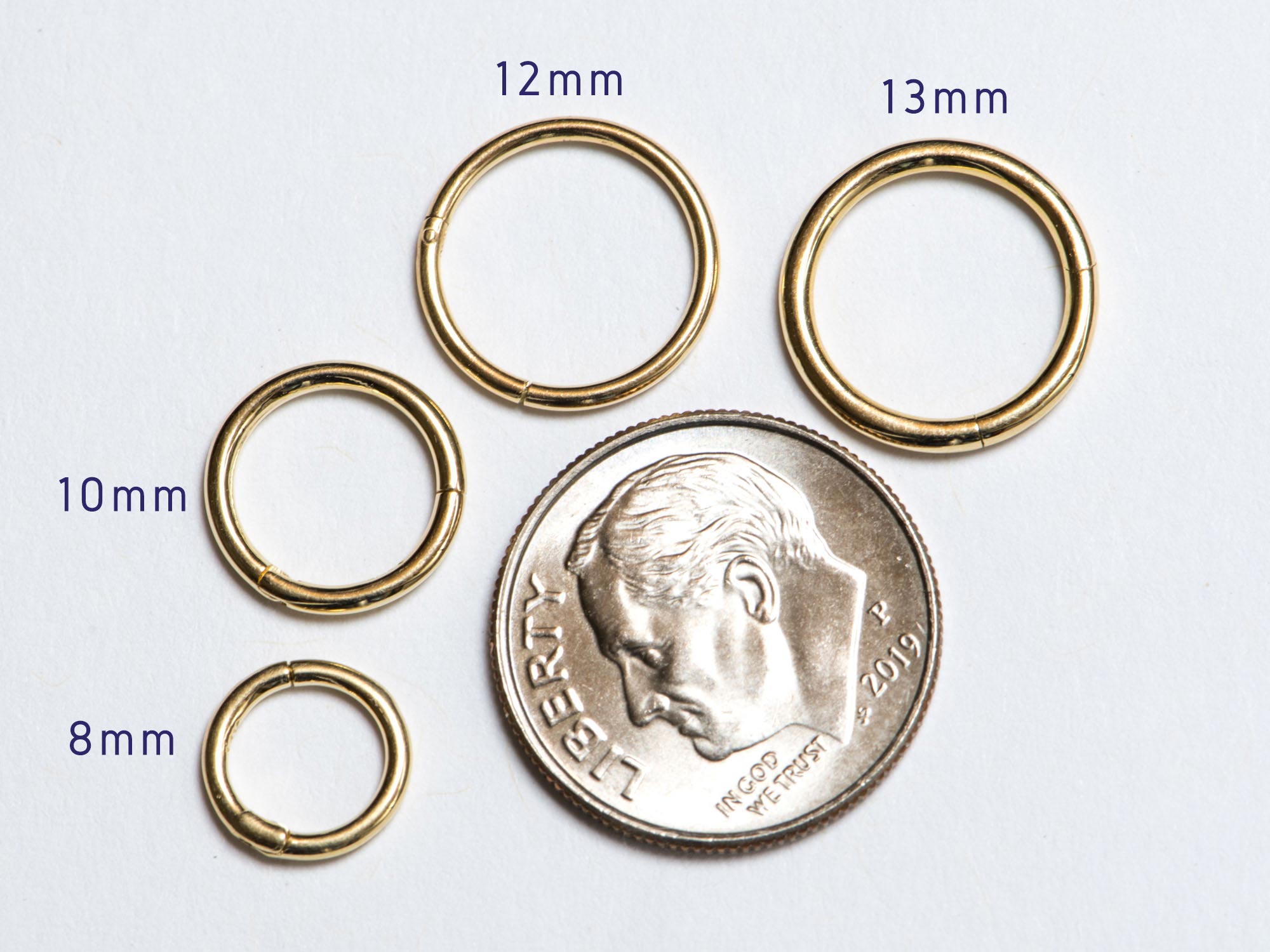 Aurora Designer - 15mm Round Circle Pendant Charm Holder 14K Gold