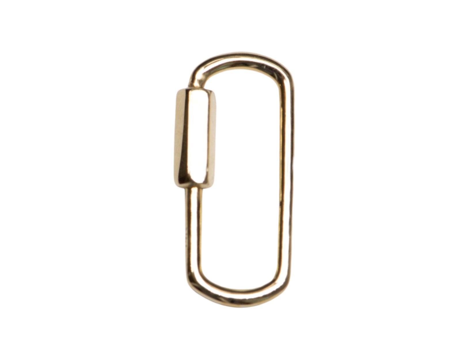 Gold Carabiner Screw Oval Pendant 20mm, Jewelry Making Supplies, Bulk Pack  CHA1754 
