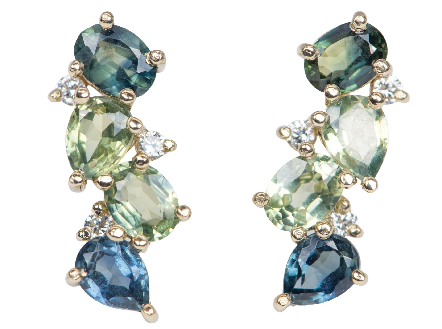 Blue Sapphire and Diamond Drop Earrings - Gregory Jewellers