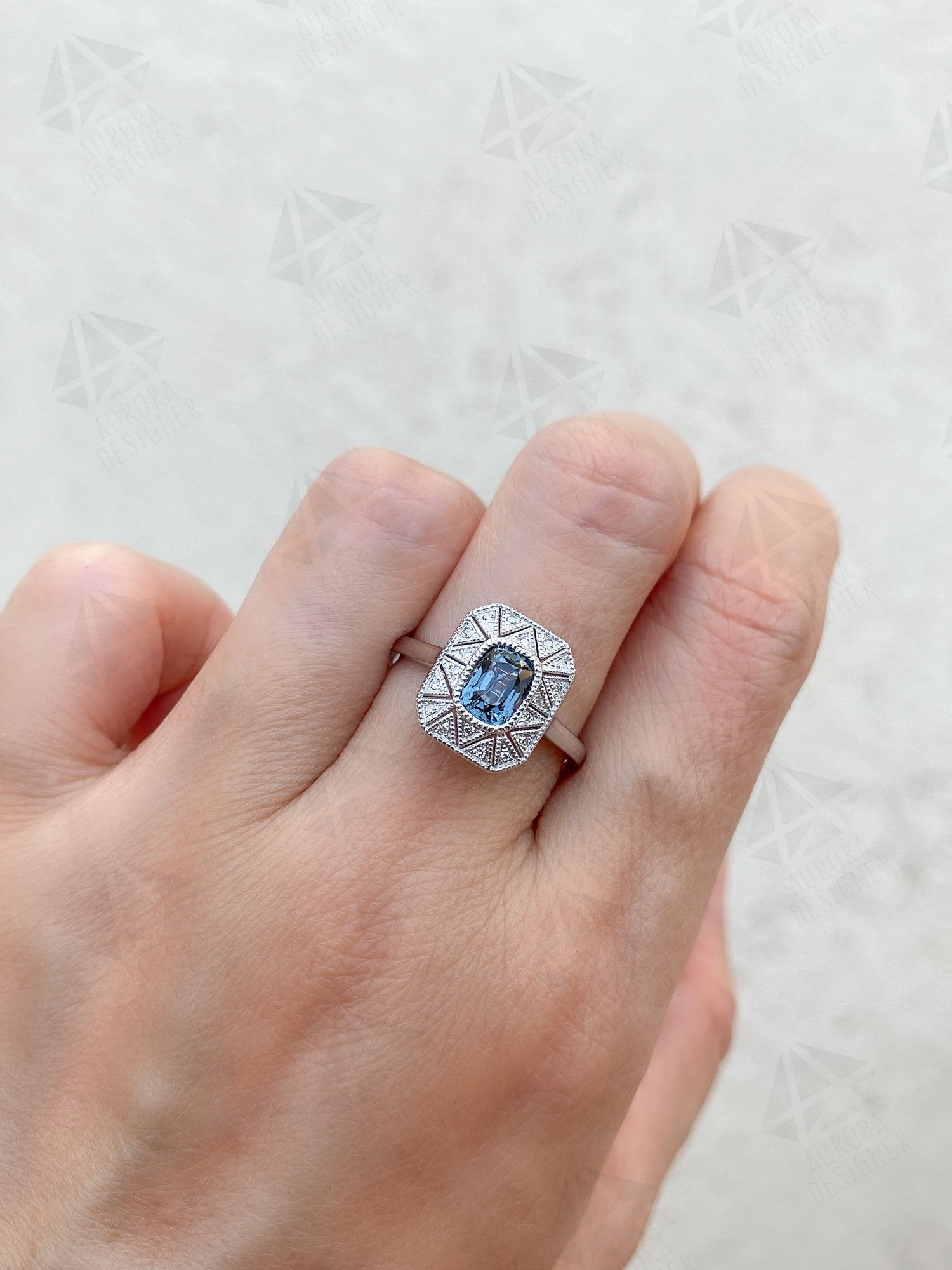 Meghna Jewels Contemporary Diamond Enamel Ring