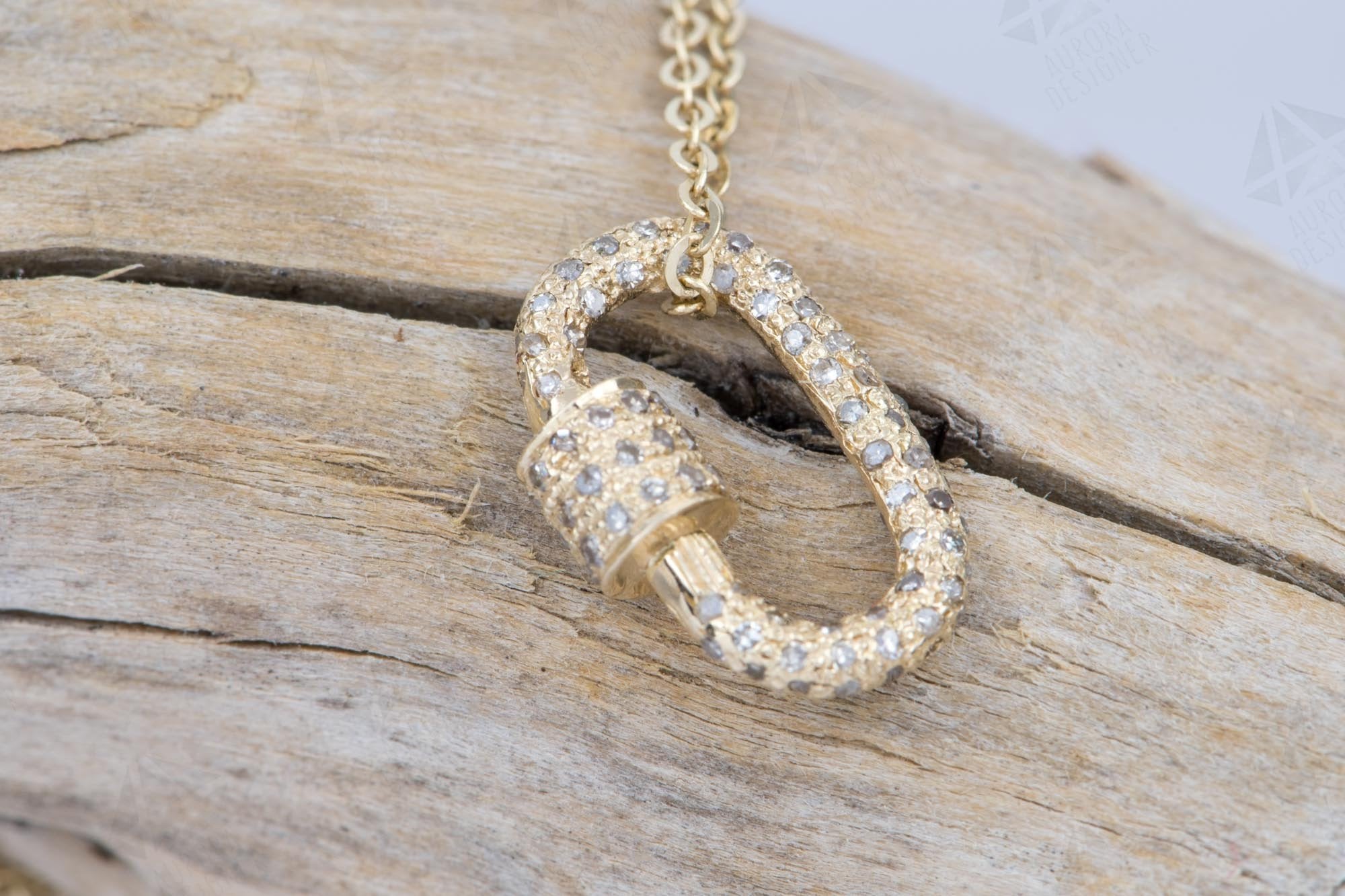 Aurora Designer - 14K Gold Necklace Chain Adjustable Length with