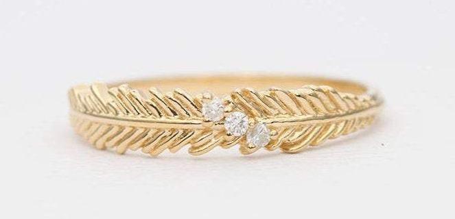 Aurora Designer - Unique Diamond Wedding Band 14K 18K Gold Thin Dainty  Spacer Bar for Stacking Stackable Rings AD2080