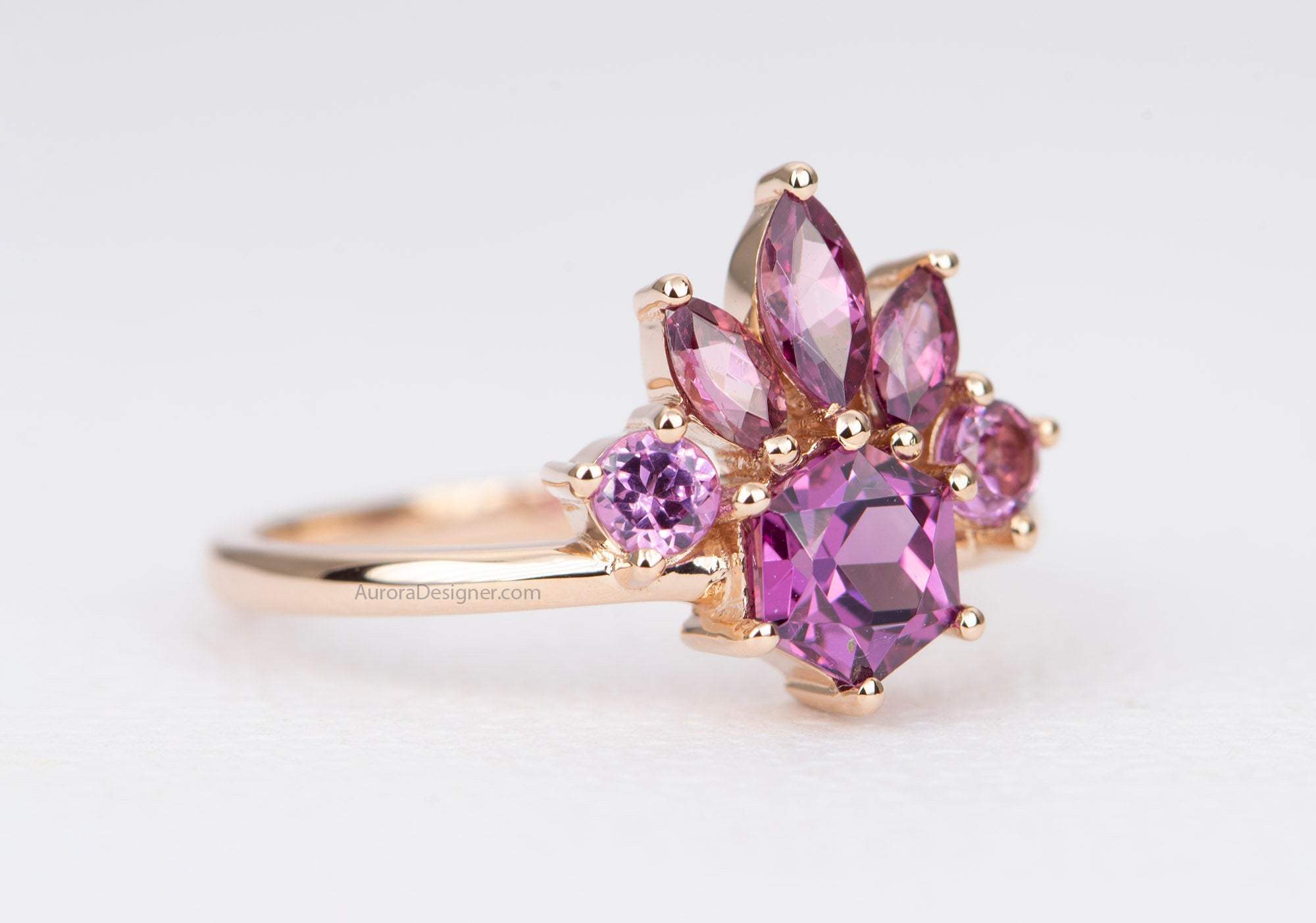 Bloom Ooak Pink Diamond Engagement Ring