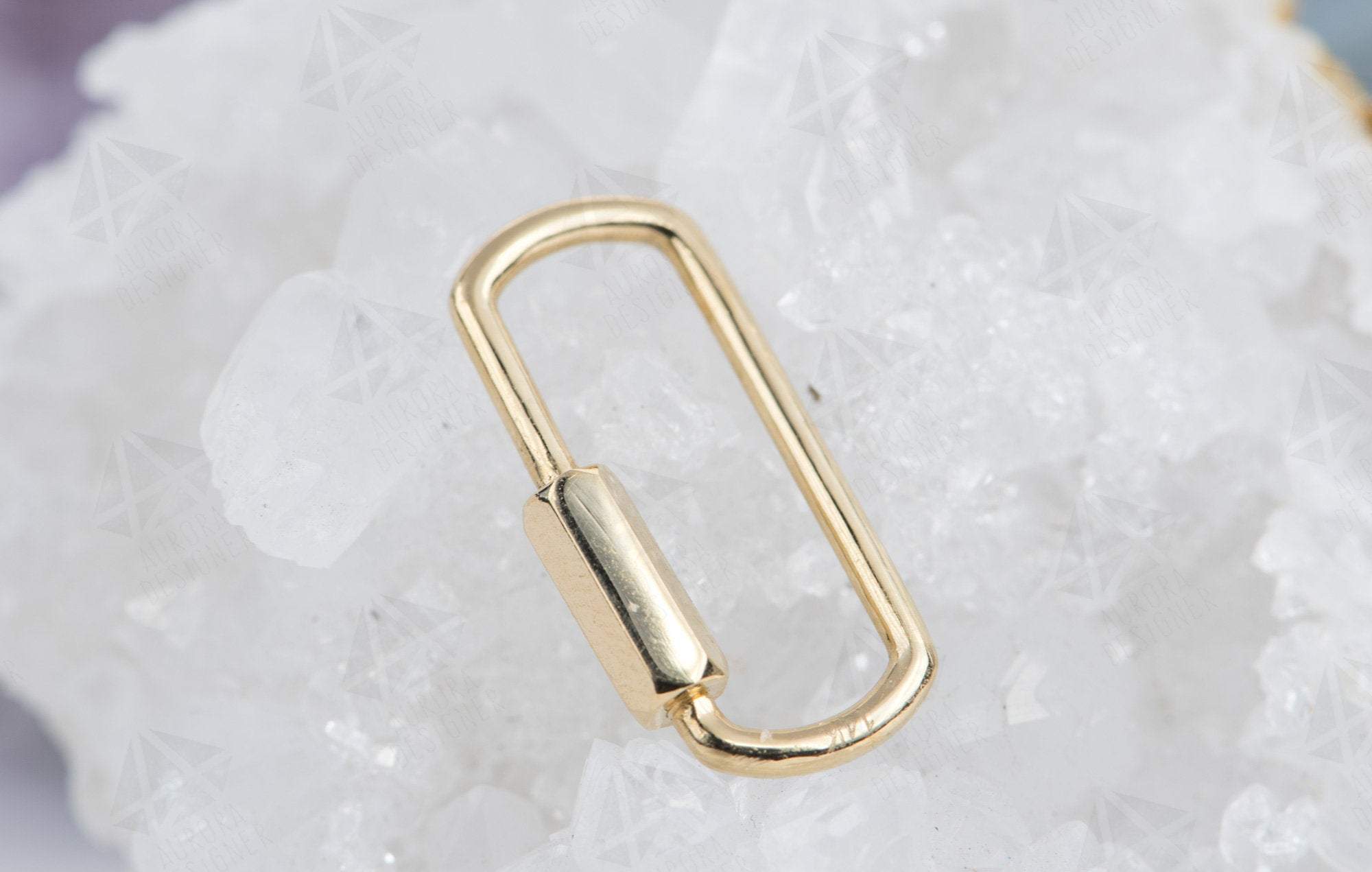 14K Gold Necklace Connector Charm Holder — Caria