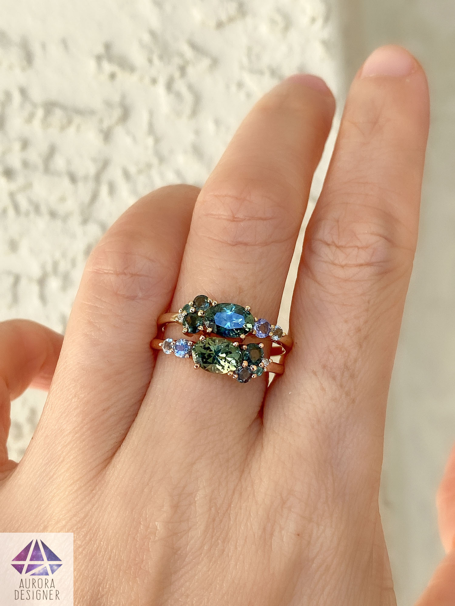 Blue Sapphire Diamond Gold Ring – jeweleretteandco